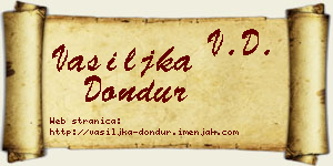 Vasiljka Dondur vizit kartica